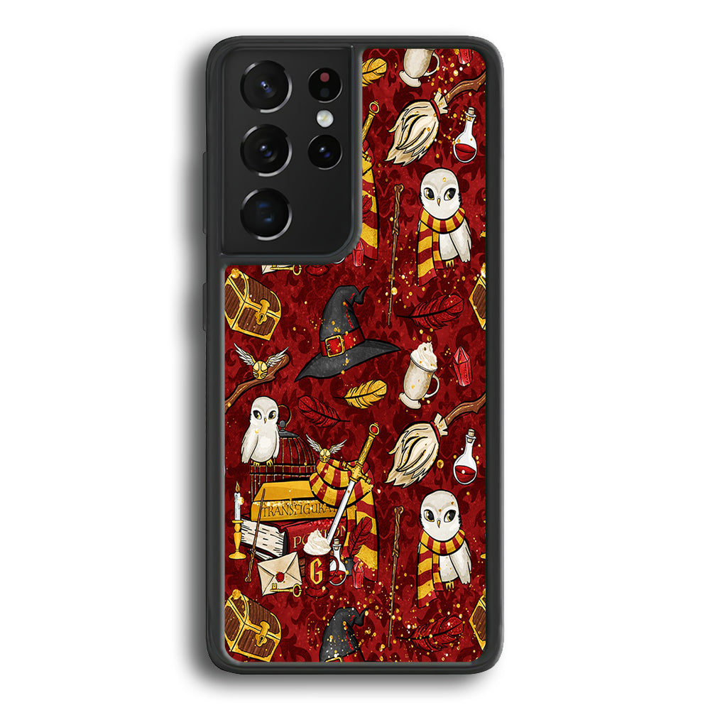 Magic Art Red Samsung Galaxy S21 Ultra Case-Phone Case-Rubber Black (2D Case)-Altracase