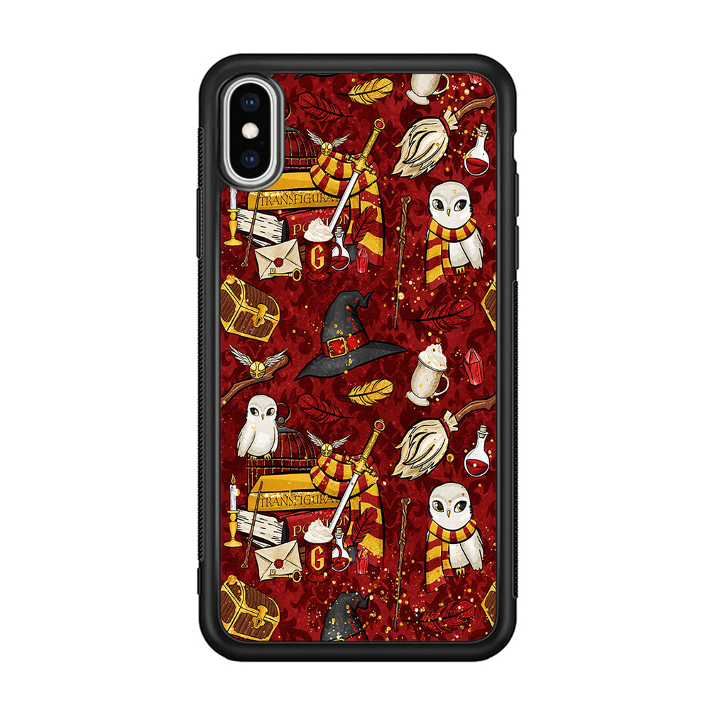Magic Art Red iPhone Xs Case-Phone Case-Rubber Black (2D Case)-Altracase