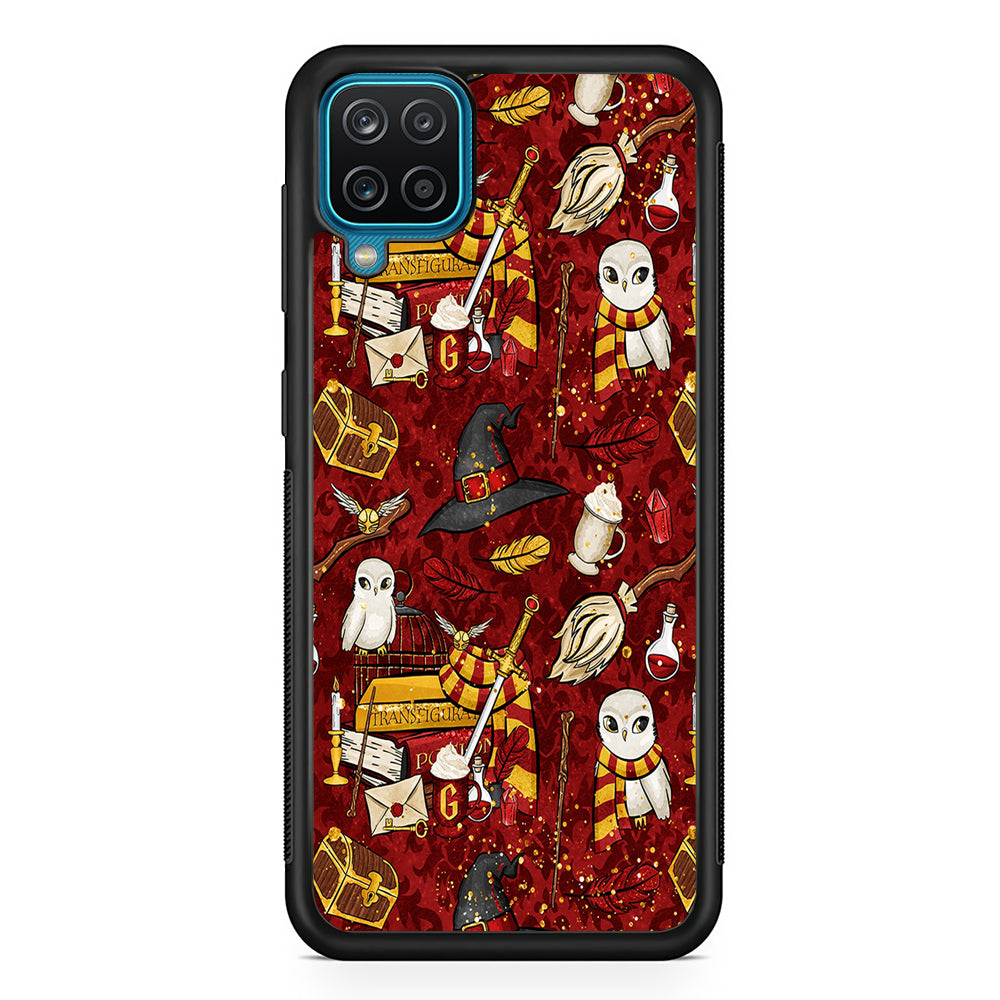Magic Art Red Samsung Galaxy A12 Case-Phone Case-Rubber Black (2D Case)-Altracase