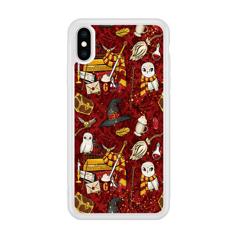Magic Art Red iPhone Xs Case-Phone Case-Rubber White (2D Case)-Altracase