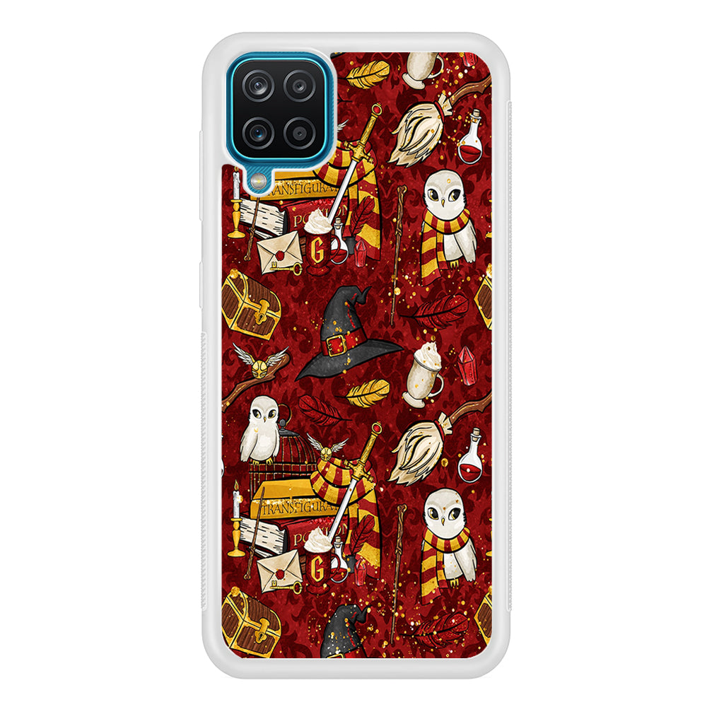 Magic Art Red Samsung Galaxy A12 Case-Phone Case-Rubber White (2D Case)-Altracase