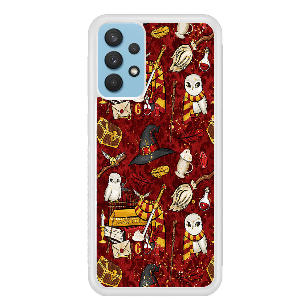 Magic Art Red Samsung Galaxy A32 Case-Phone Case-Rubber White (2D Case)-Altracase