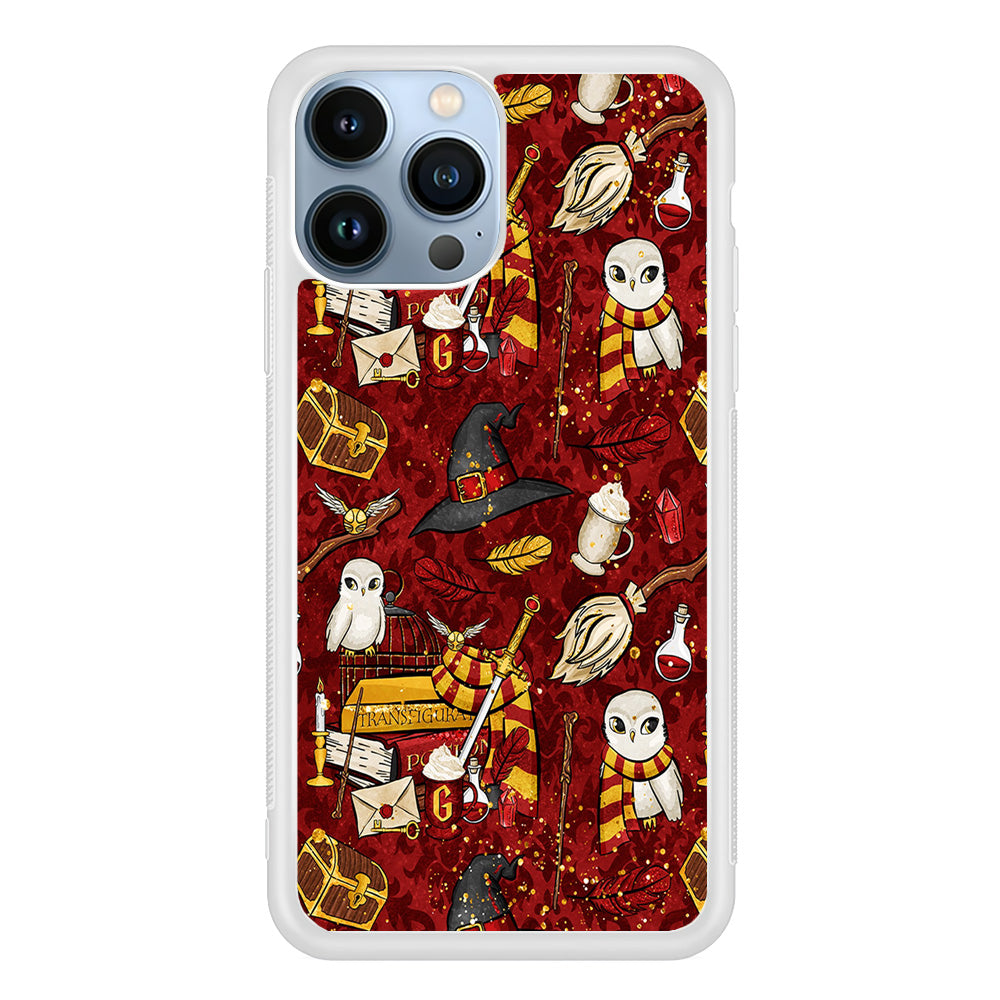 Magic Art Red iPhone 15 Pro Max Case-Phone Case-Rubber White (2D Case)-Altracase