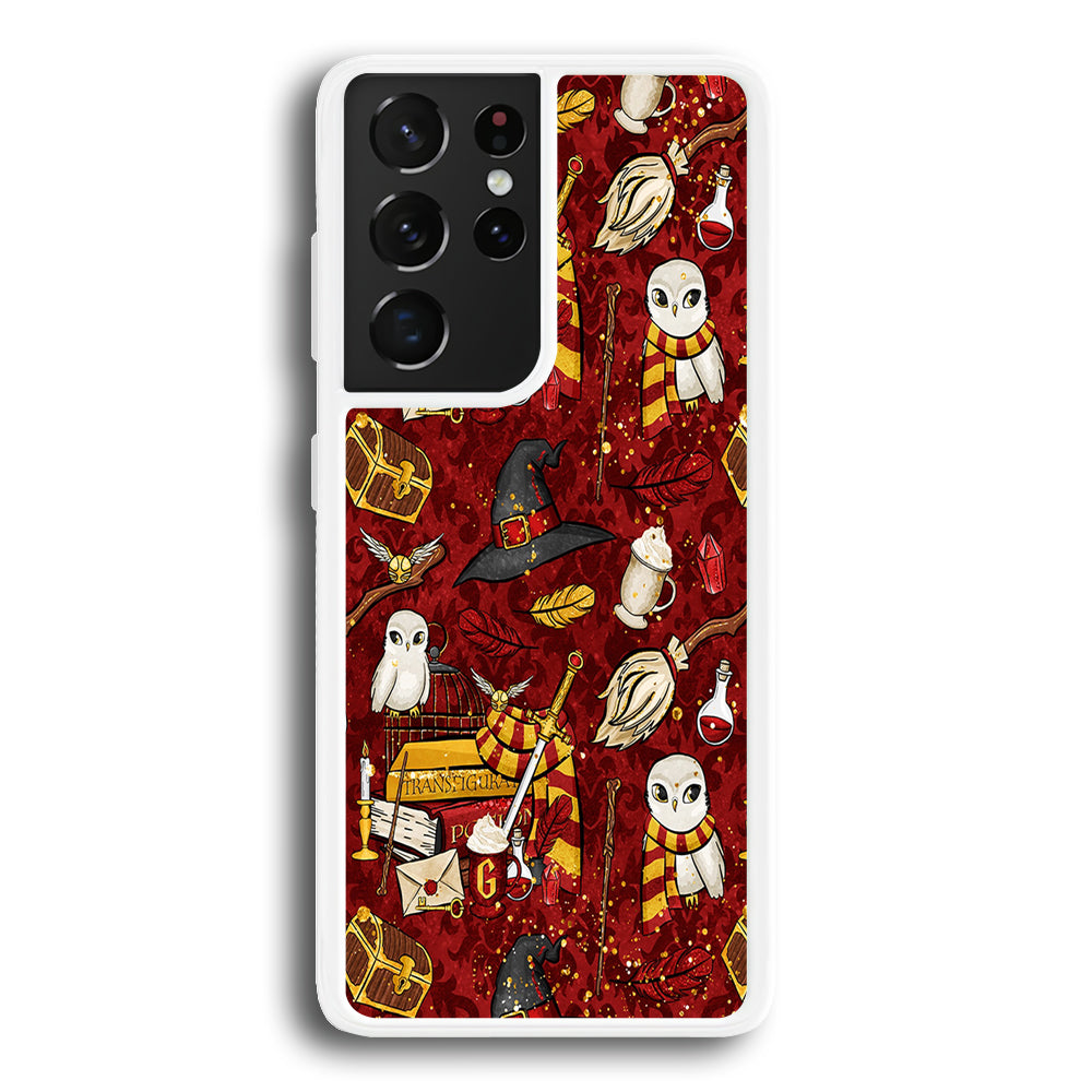 Magic Art Red Samsung Galaxy S21 Ultra Case-Phone Case-Rubber White (2D Case)-Altracase