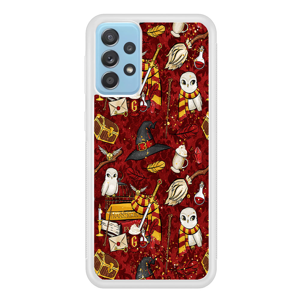 Magic Art Red Samsung Galaxy A52 Case-Phone Case-Rubber White (2D Case)-Altracase