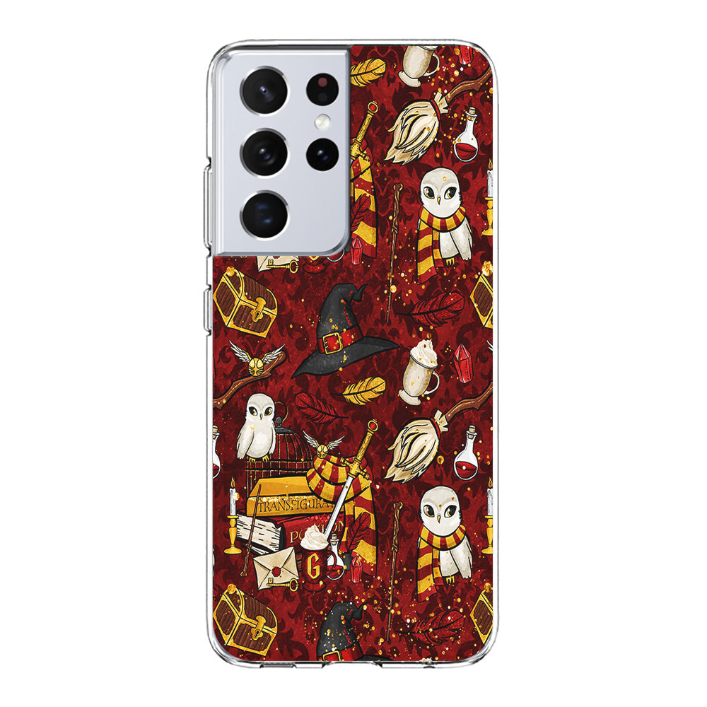 Magic Art Red Samsung Galaxy S21 Ultra Case-Phone Case-Clear Soft Case-Altracase