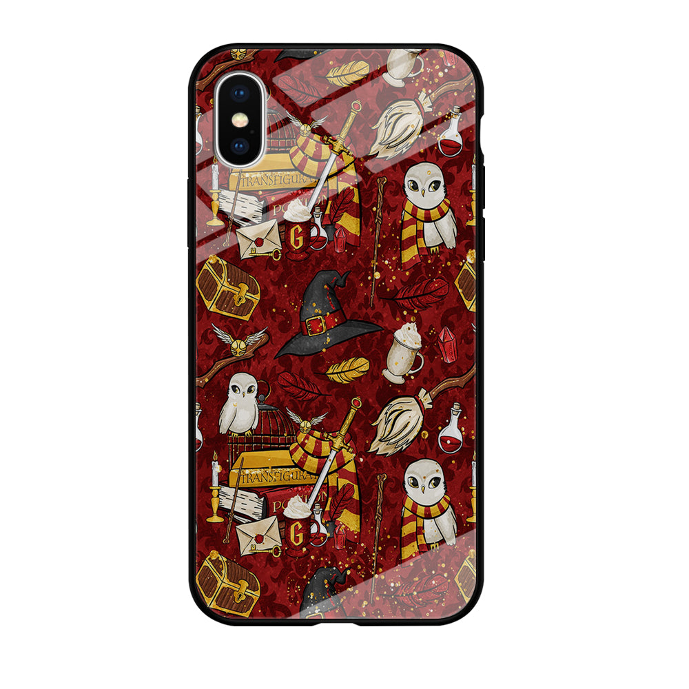 Magic Art Red iPhone Xs Case-Phone Case-Tempered Glass Case-Altracase