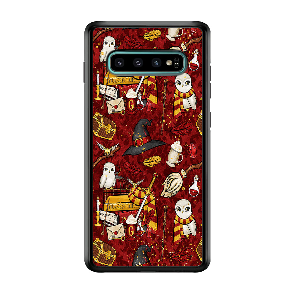 Magic Art Red Samsung Galaxy S10 Plus Case-Phone Case-Rubber Black (2D Case)-Altracase