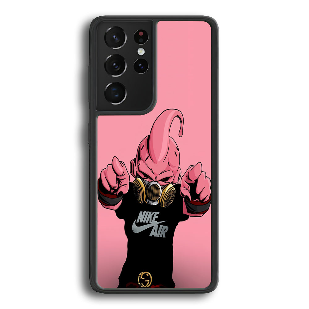 Majin Buu Nike Air Pink Samsung Galaxy S22 Ultra Case-Mobile Phone Case-Rubber Black (2D Case)-Altracase