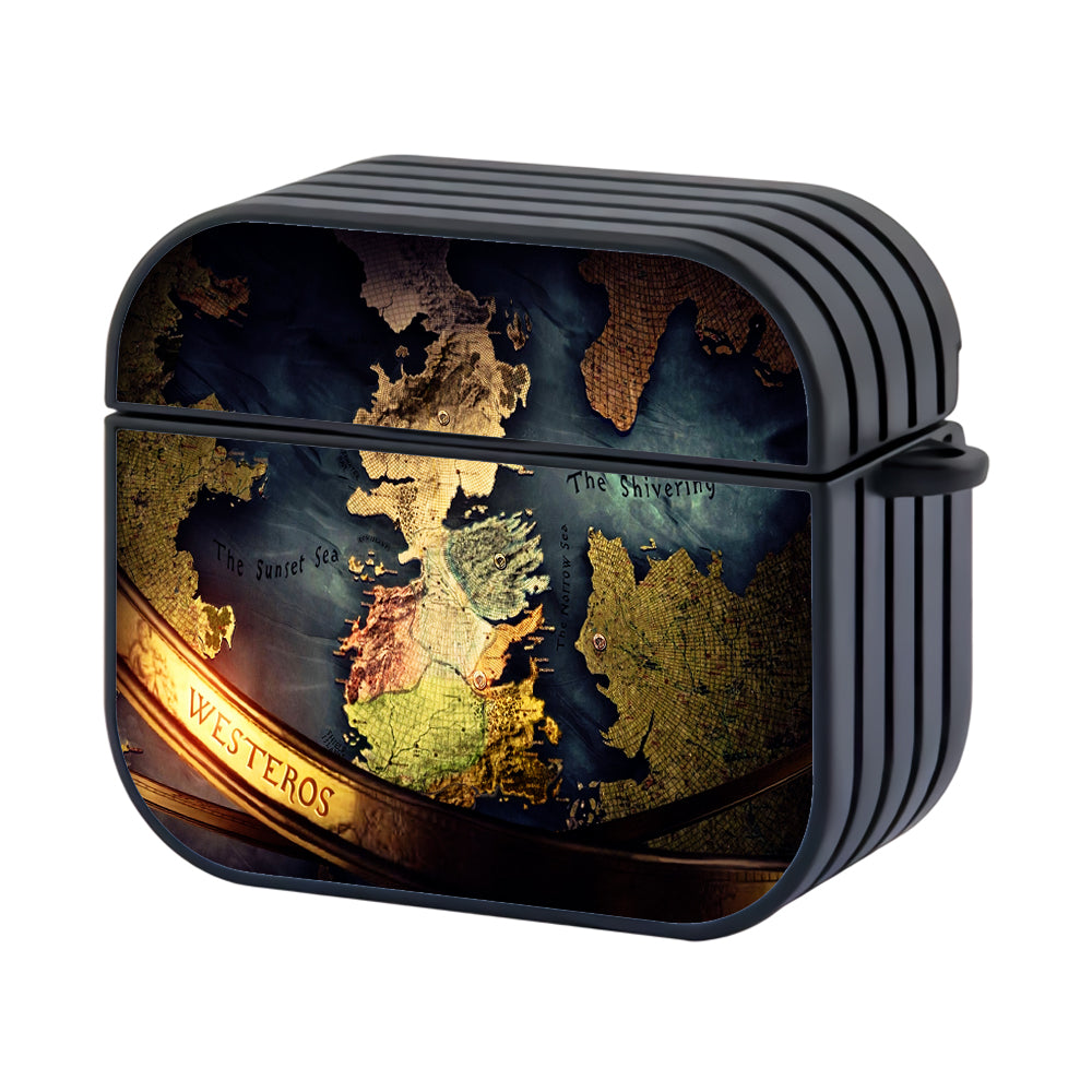 Map of Game of Thrones Hard Plastic Case Cover For Apple Airpods 3 - AirPod Case - Altracase