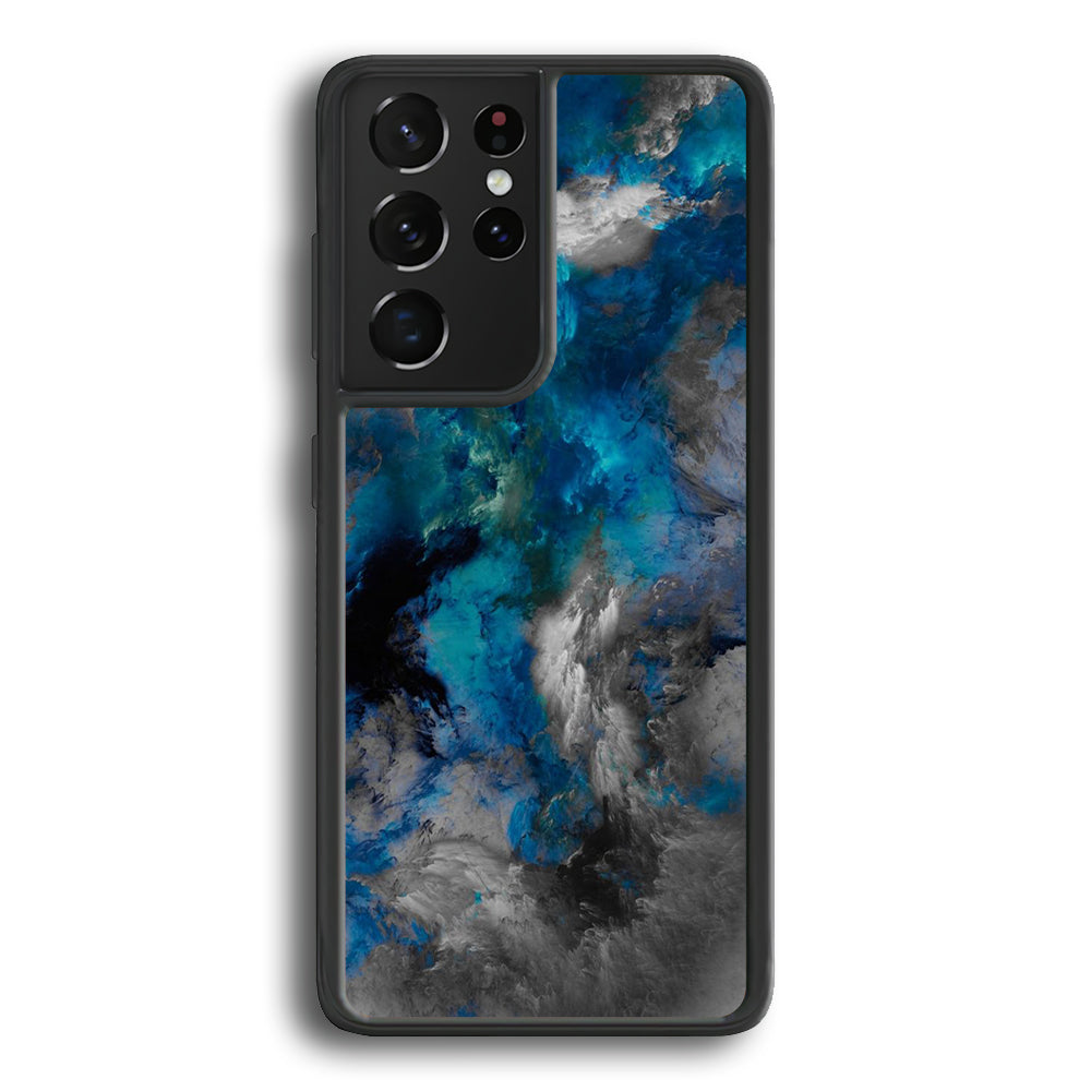 Marble Pattern 016 Samsung Galaxy S21 Ultra Case-Phone Case-Rubber Black (2D Case)-Altracase