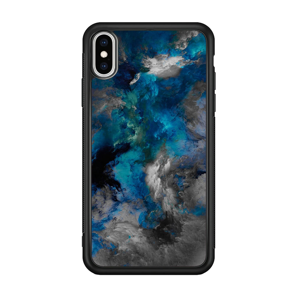 Marble Pattern 016 iPhone Xs Case-Phone Case-Rubber Black (2D Case)-Altracase