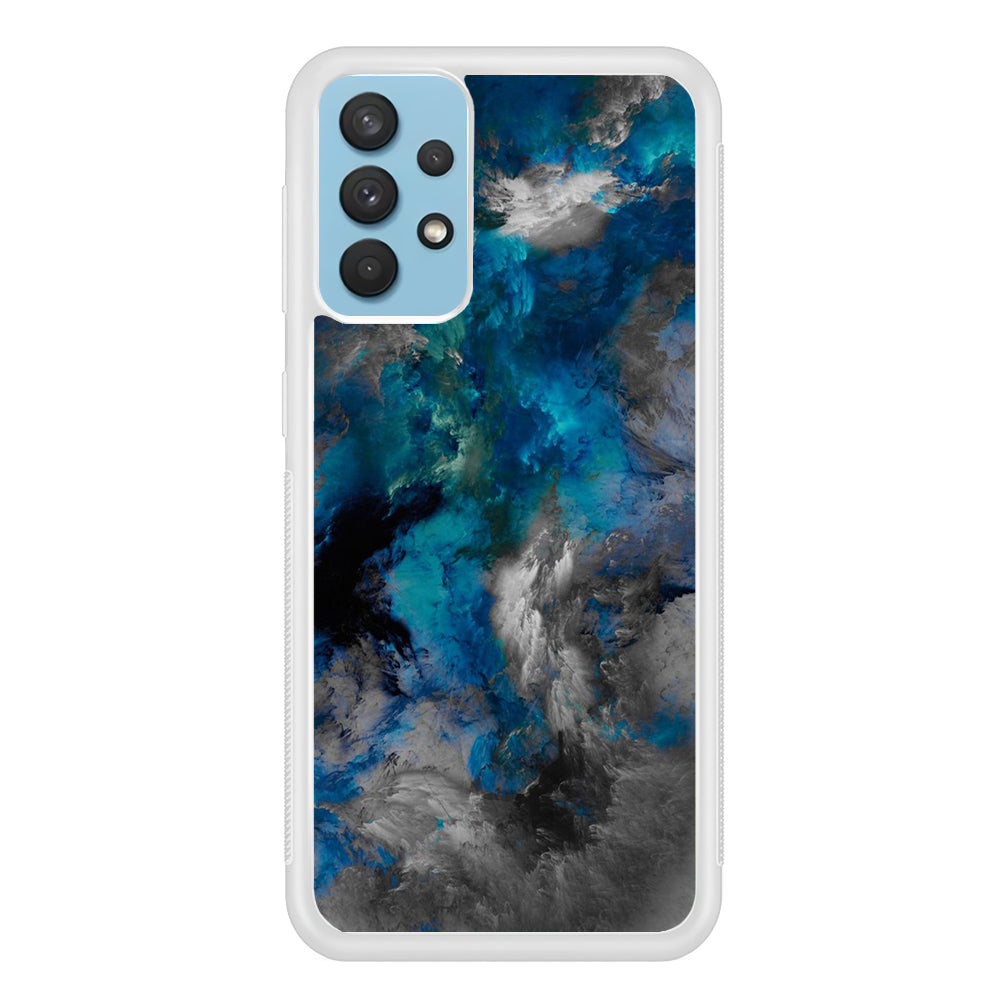 Marble Pattern 016 Samsung Galaxy A32 Case-Phone Case-Rubber White (2D Case)-Altracase