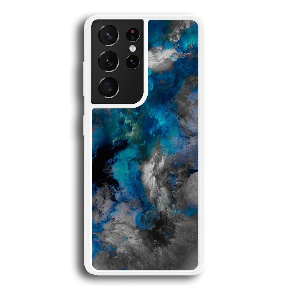 Marble Pattern 016 Samsung Galaxy S21 Ultra Case-Phone Case-Rubber White (2D Case)-Altracase