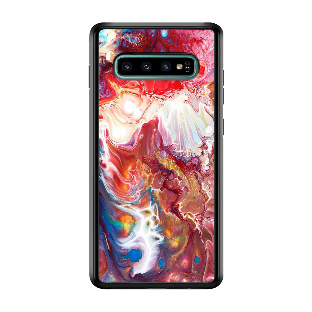 Marble Pattern 025 Samsung Galaxy S10 Case-Phone Case-Rubber Black (2D Case)-Altracase