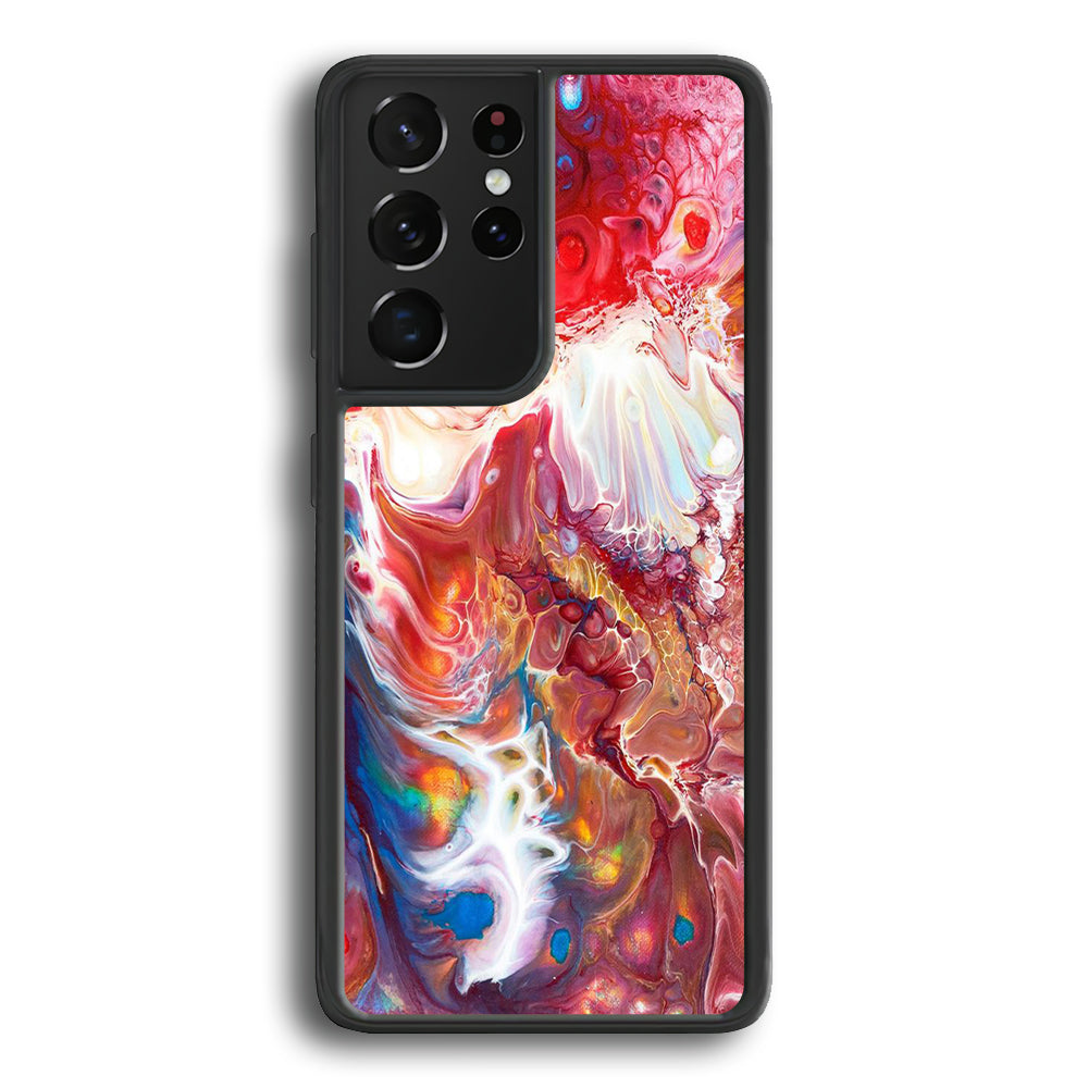 Marble Pattern 025 Samsung Galaxy S21 Ultra Case-Phone Case-Rubber Black (2D Case)-Altracase