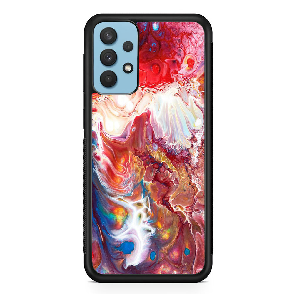 Marble Pattern 025 Samsung Galaxy A32 Case-Phone Case-Rubber Black (2D Case)-Altracase
