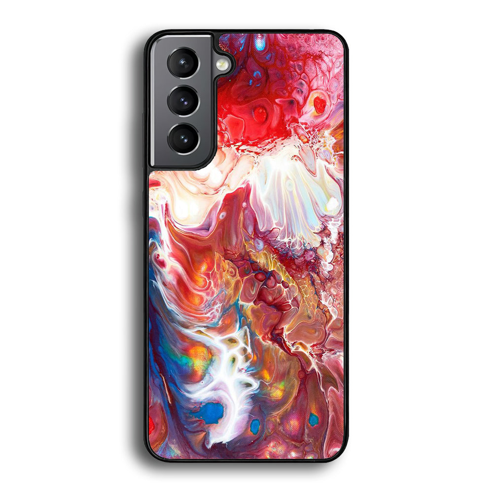 Marble Pattern 025 Samsung Galaxy S24 Case-Phone Case-Rubber Black (2D Case)-Altracase