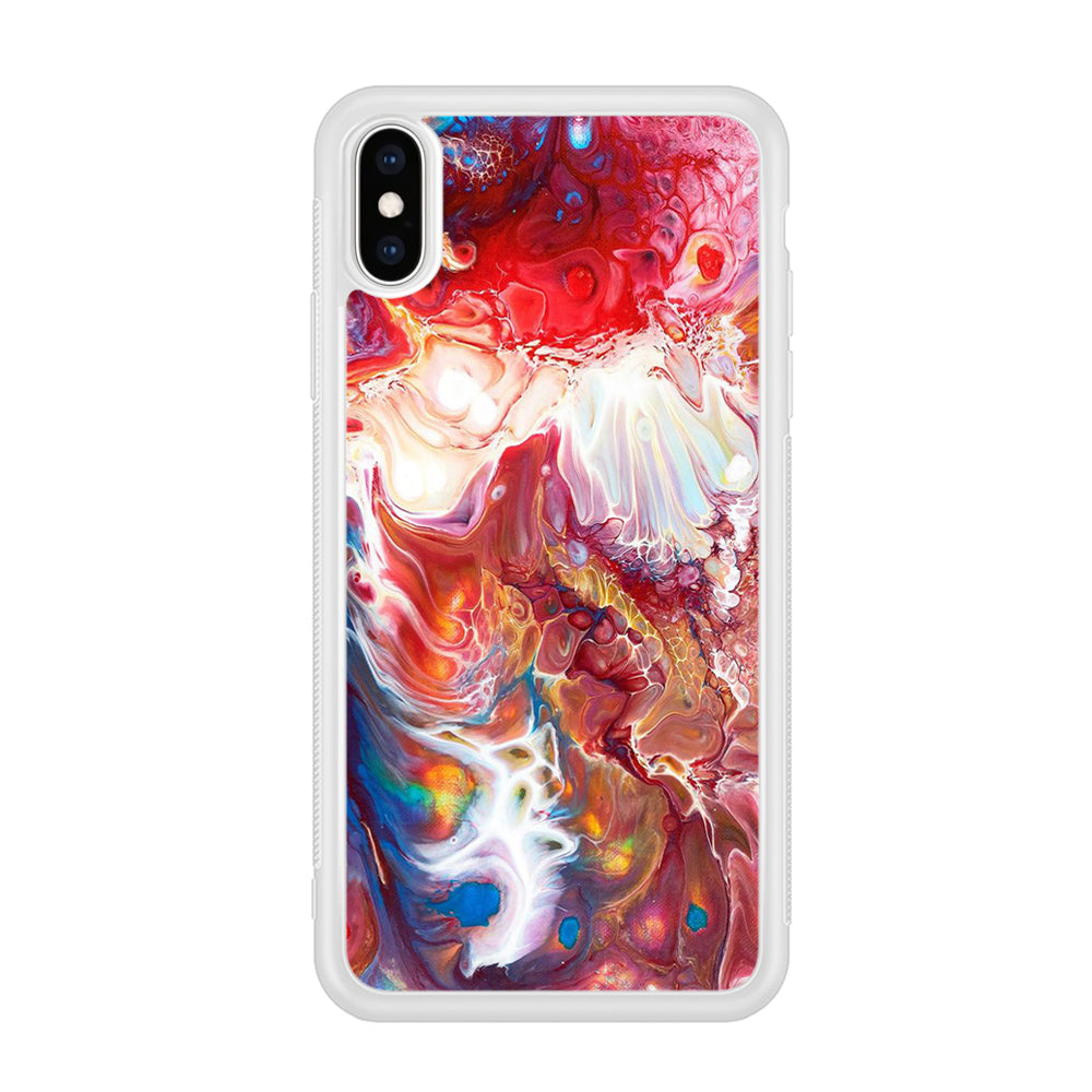 Marble Pattern 025 iPhone X Case-Phone Case-Rubber White (2D Case)-Altracase