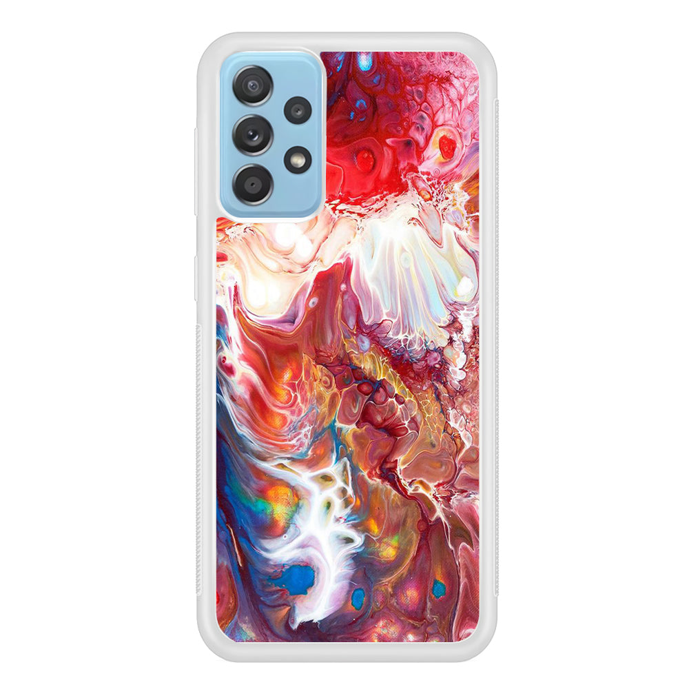 Marble Pattern 025 Samsung Galaxy A52 Case-Phone Case-Rubber White (2D Case)-Altracase