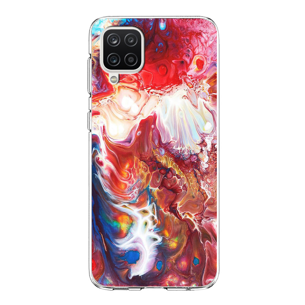 Marble Pattern 025 Samsung Galaxy A12 Case-Phone Case-Clear Soft Case-Altracase
