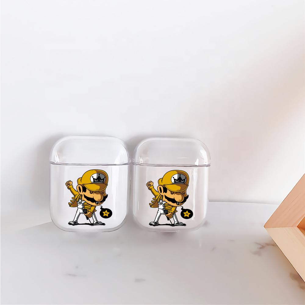 Mario Mercury Queen Hard Plastic Protective Clear Case Cover For Apple Airpods-AirPod Case-Altracase