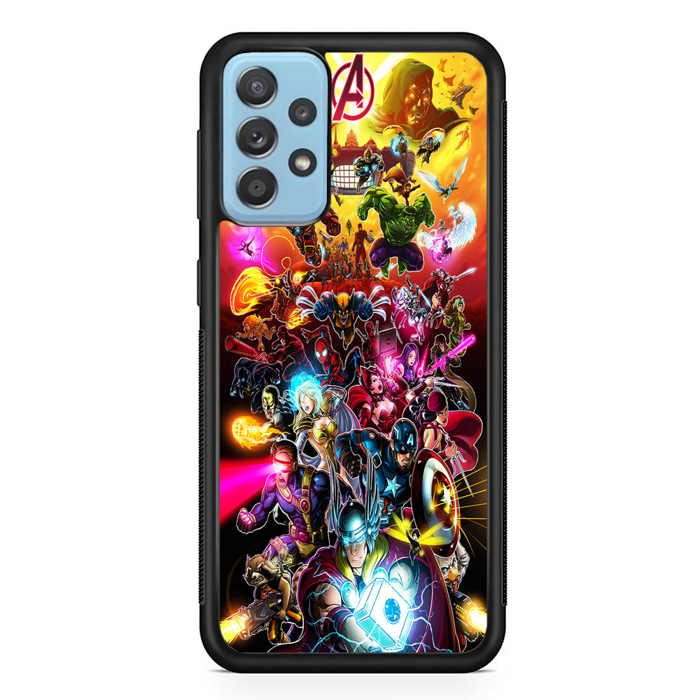 Marvel Avengers Alliance Assemble Samsung Galaxy A72 Case-Phone Case-Rubber Black (2D Case)-Altracase