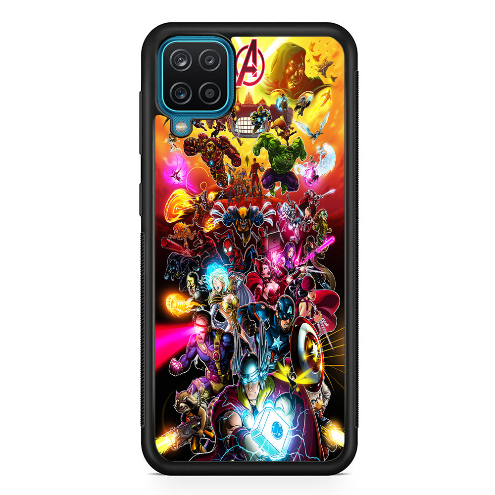 Marvel Avengers Alliance Assemble Samsung Galaxy A12 Case-Phone Case-Rubber Black (2D Case)-Altracase