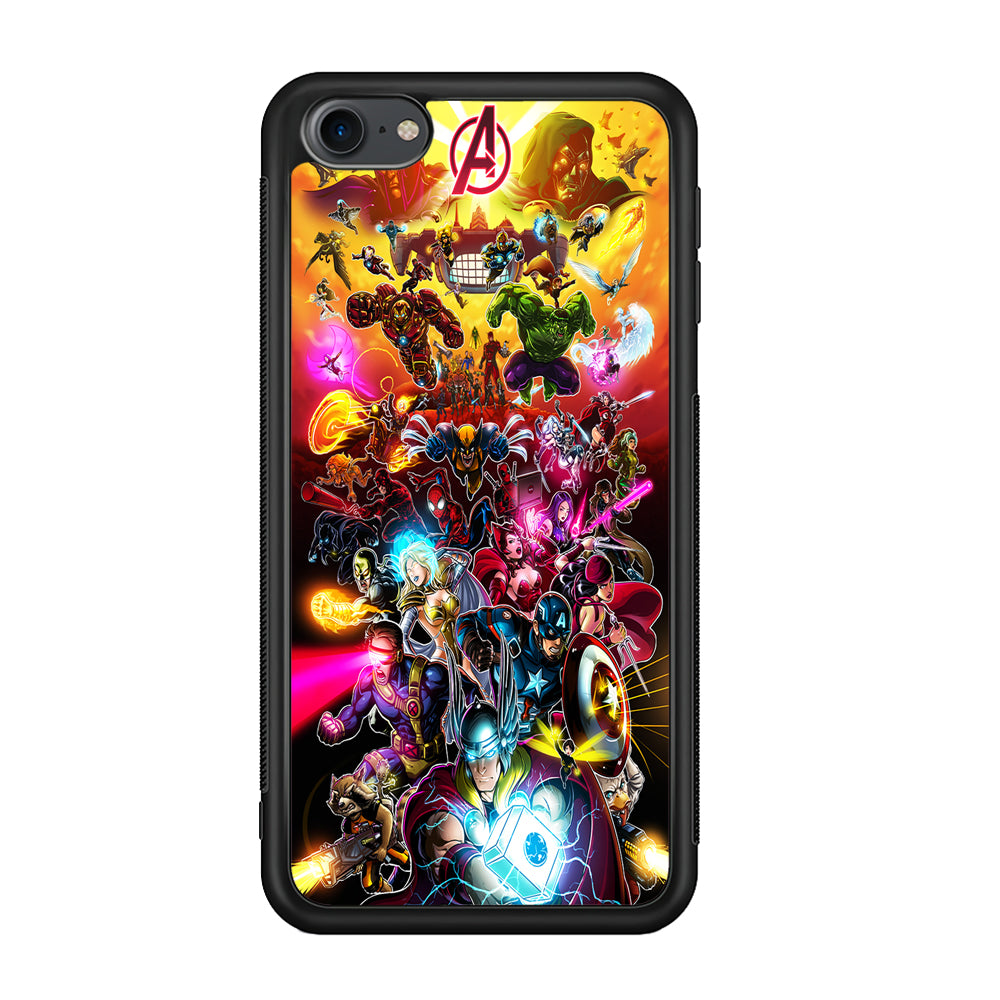 Marvel Avengers Alliance Assemble iPod Touch 6 Case-Phone Case-Rubber Black (2D Case)-Altracase
