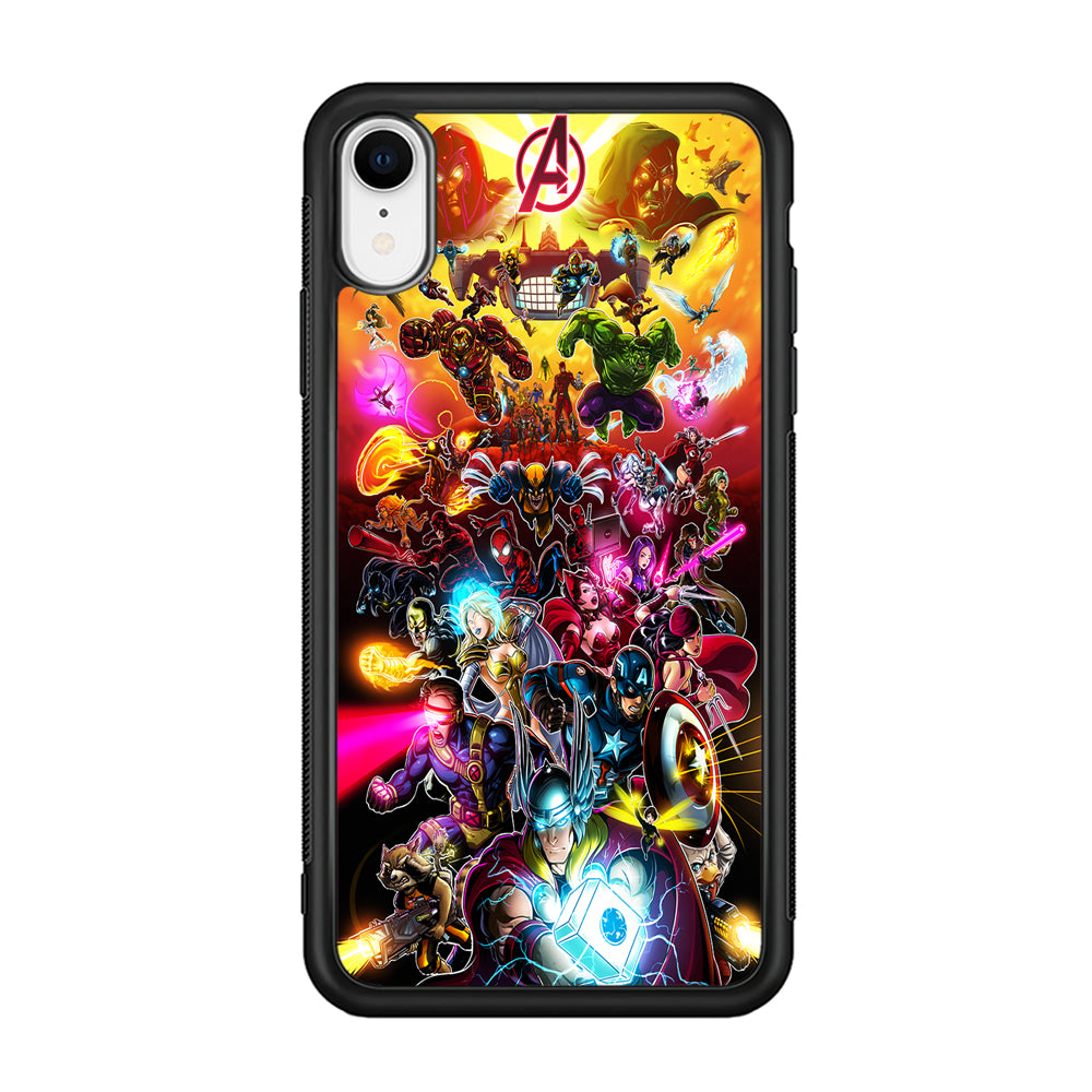 Marvel Avengers Alliance Assemble iPhone XR Case-Phone Case-Rubber Black (2D Case)-Altracase