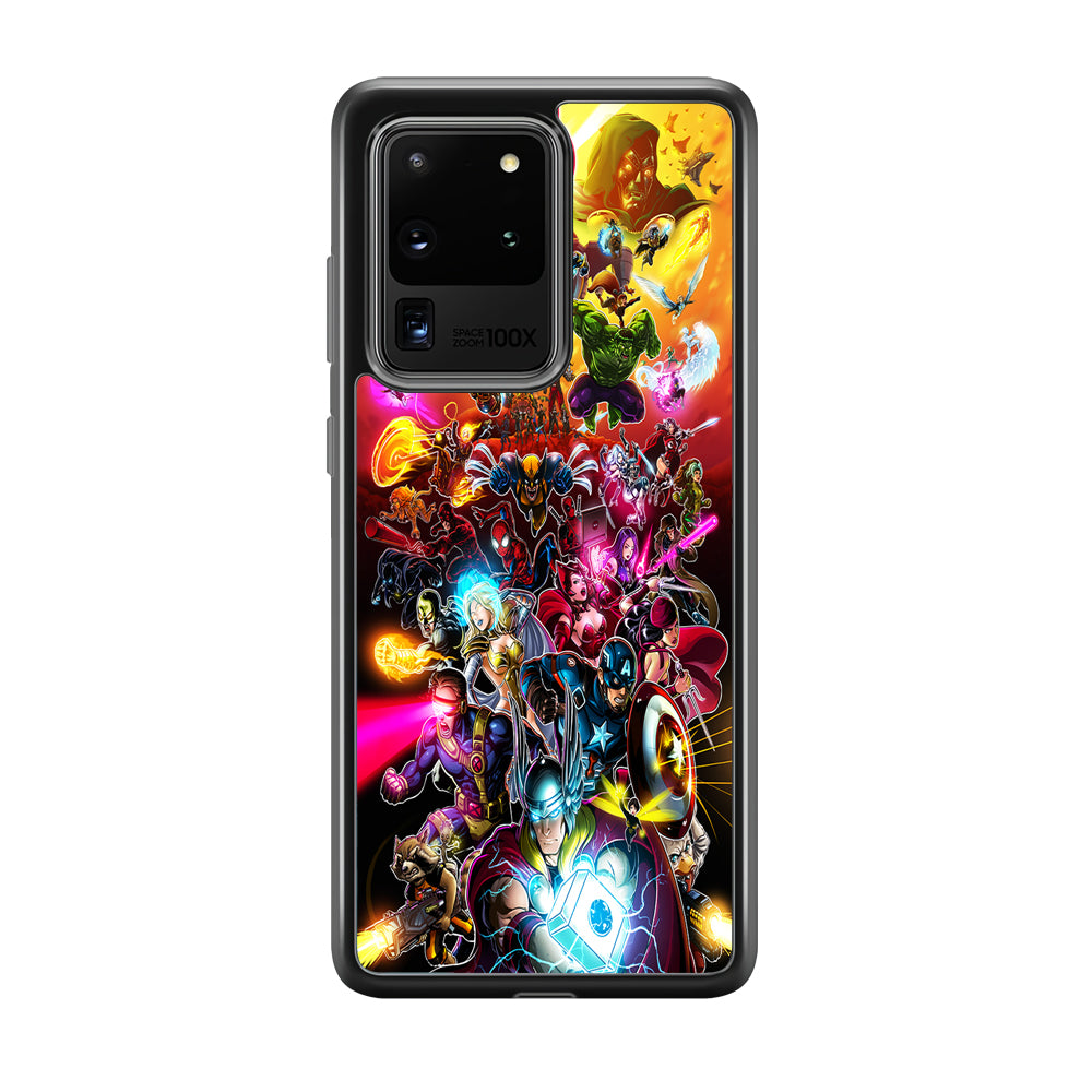 Marvel Avengers Alliance Assemble Samsung Galaxy S20 Ultra Case-Phone Case-Rubber Black (2D Case)-Altracase