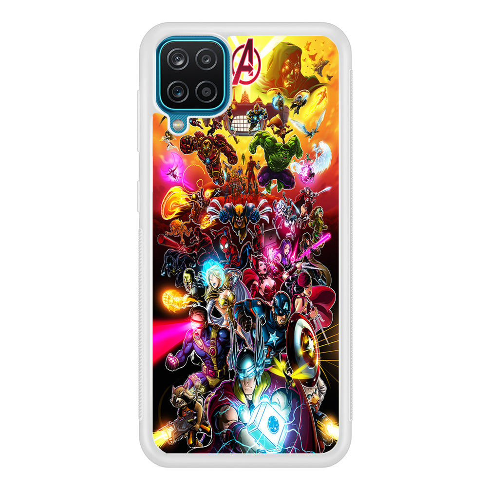 Marvel Avengers Alliance Assemble Samsung Galaxy A12 Case-Phone Case-Rubber White (2D Case)-Altracase