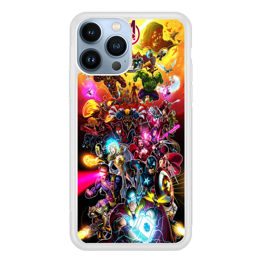 Marvel Avengers Alliance Assemble iPhone 15 Pro Max Case-Phone Case-Rubber White (2D Case)-Altracase