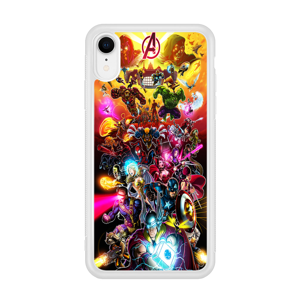 Marvel Avengers Alliance Assemble iPhone XR Case-Phone Case-Rubber White (2D Case)-Altracase