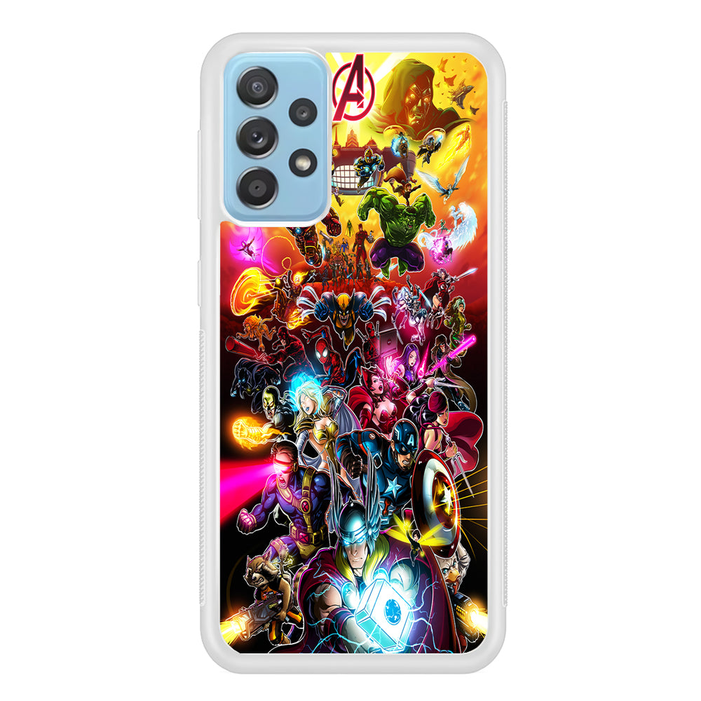 Marvel Avengers Alliance Assemble Samsung Galaxy A72 Case-Phone Case-Rubber White (2D Case)-Altracase