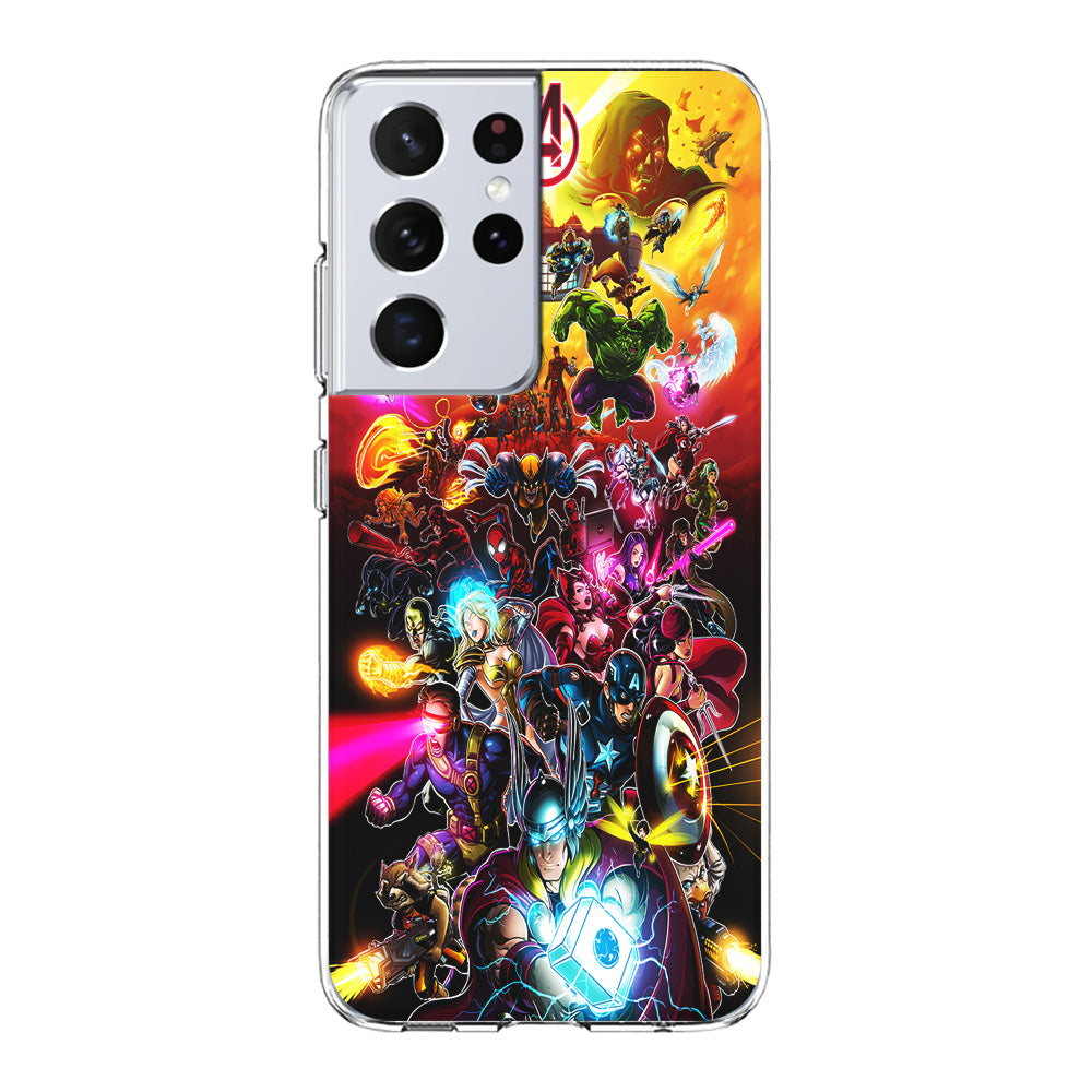 Marvel Avengers Alliance Assemble Samsung Galaxy S21 Ultra Case-Phone Case-Clear Soft Case-Altracase
