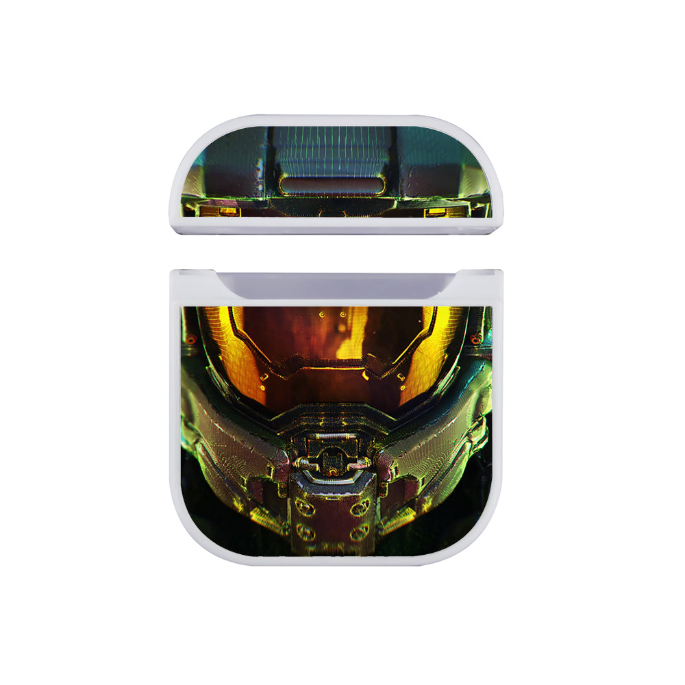 Master Chief Helmet Close-Up Hard Plastic Case Cover For Apple Airpods-AirPod Case-White-Altracase