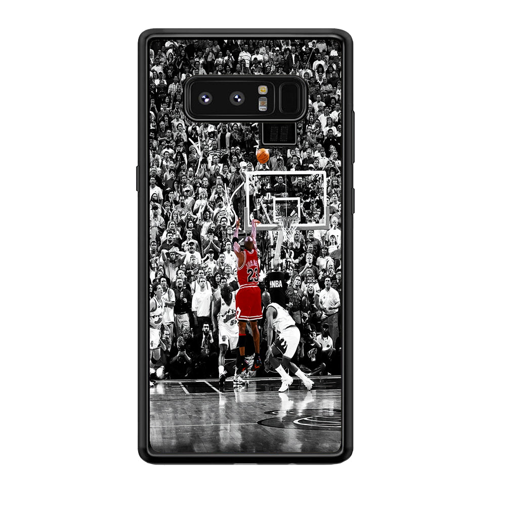 Michael Jordan Jump Shot Samsung Galaxy Note 8 Case-Phone Case-Rubber Black (2D Case)-Altracase