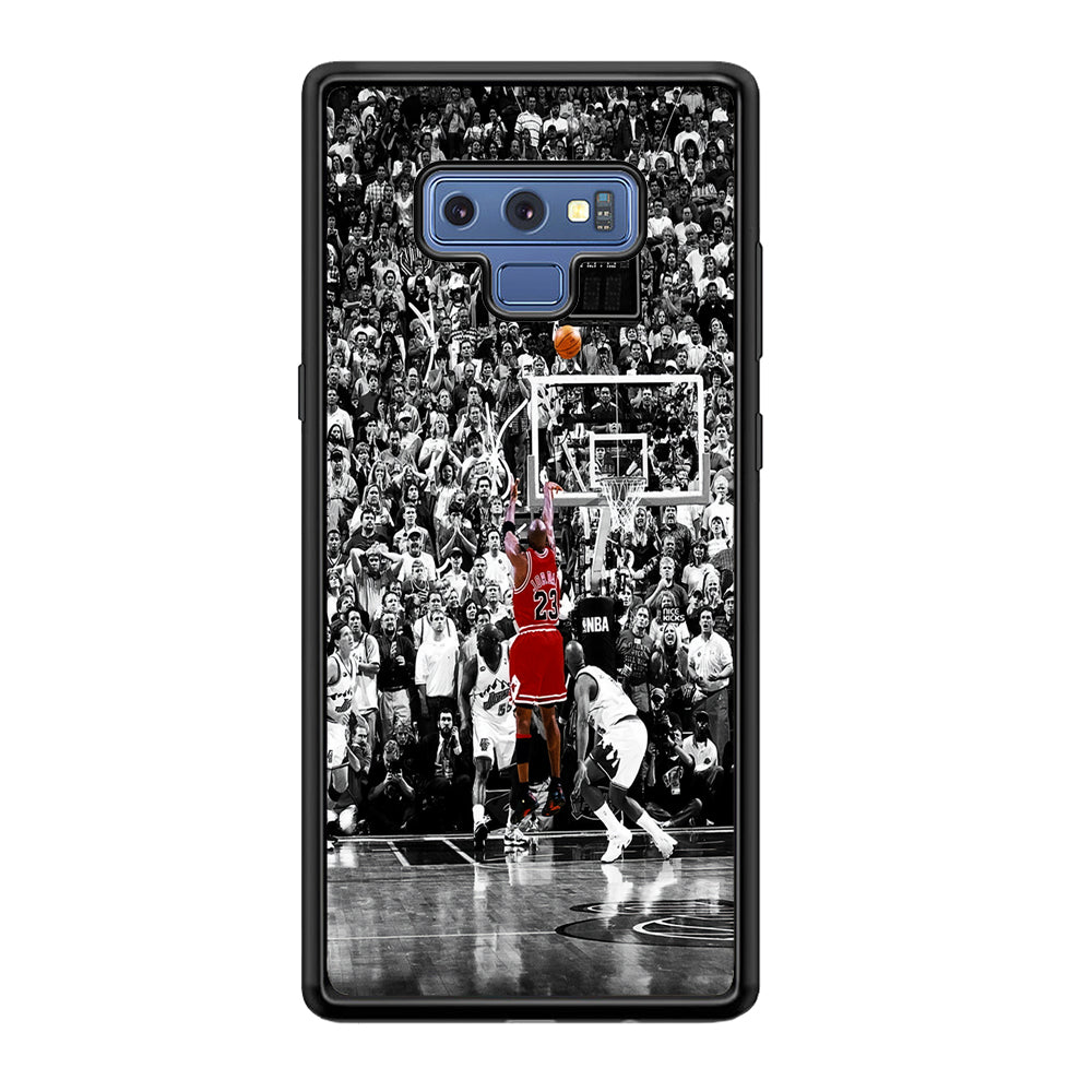 Michael Jordan Jump Shot Samsung Galaxy Note 9 Case-Phone Case-Rubber Black (2D Case)-Altracase