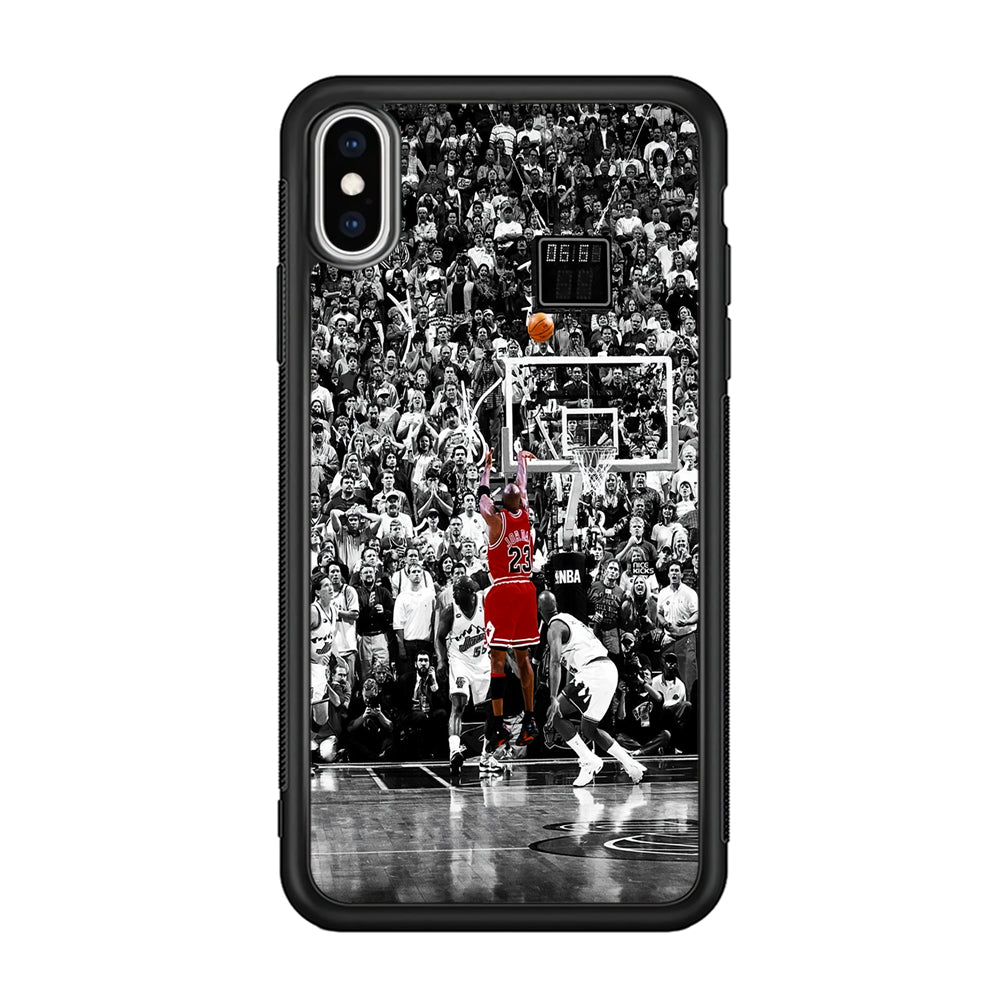 Michael Jordan Jump Shot iPhone X Case-Phone Case-Rubber Black (2D Case)-Altracase