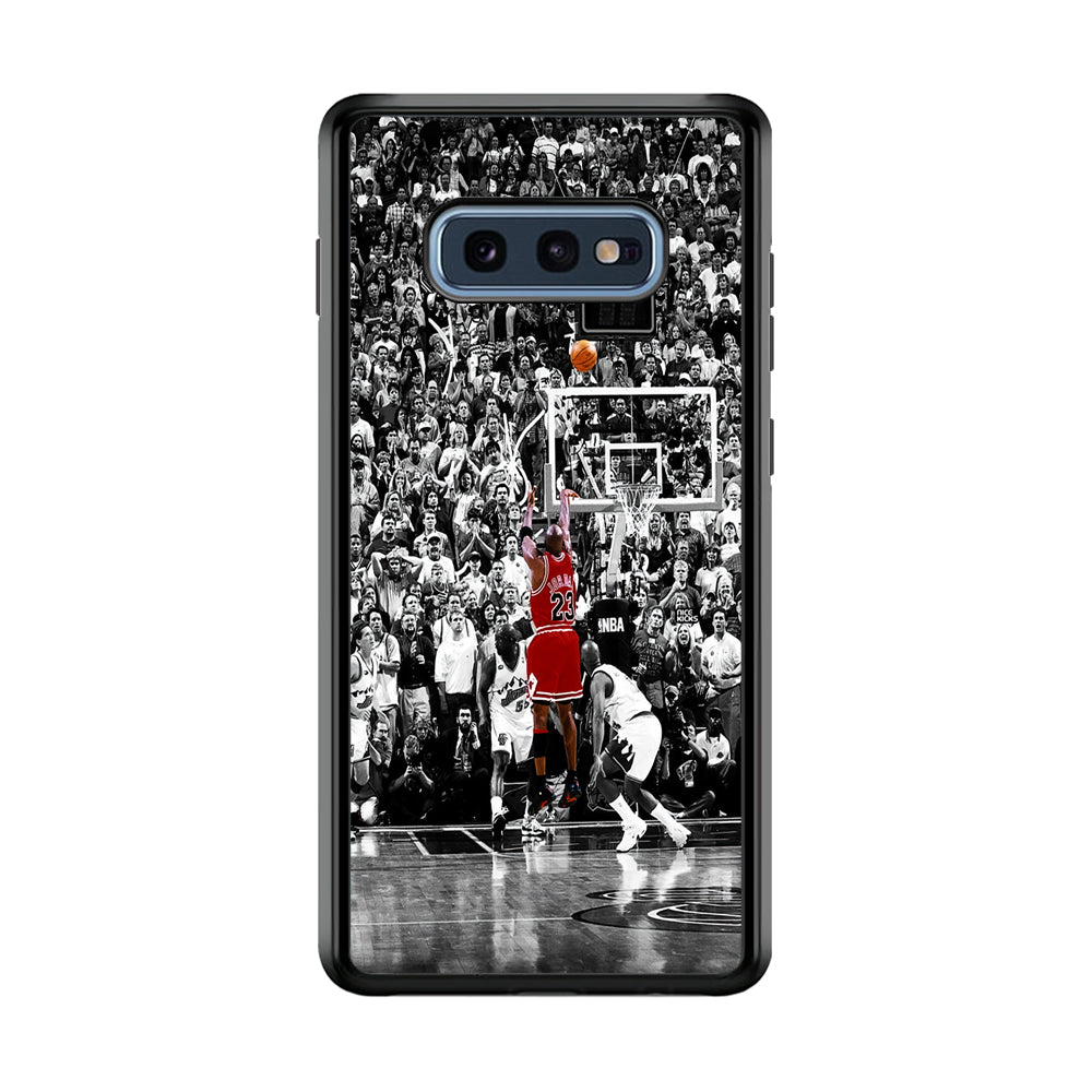 Michael Jordan Jump Shot Samsung Galaxy S10E Case-Phone Case-Rubber Black (2D Case)-Altracase