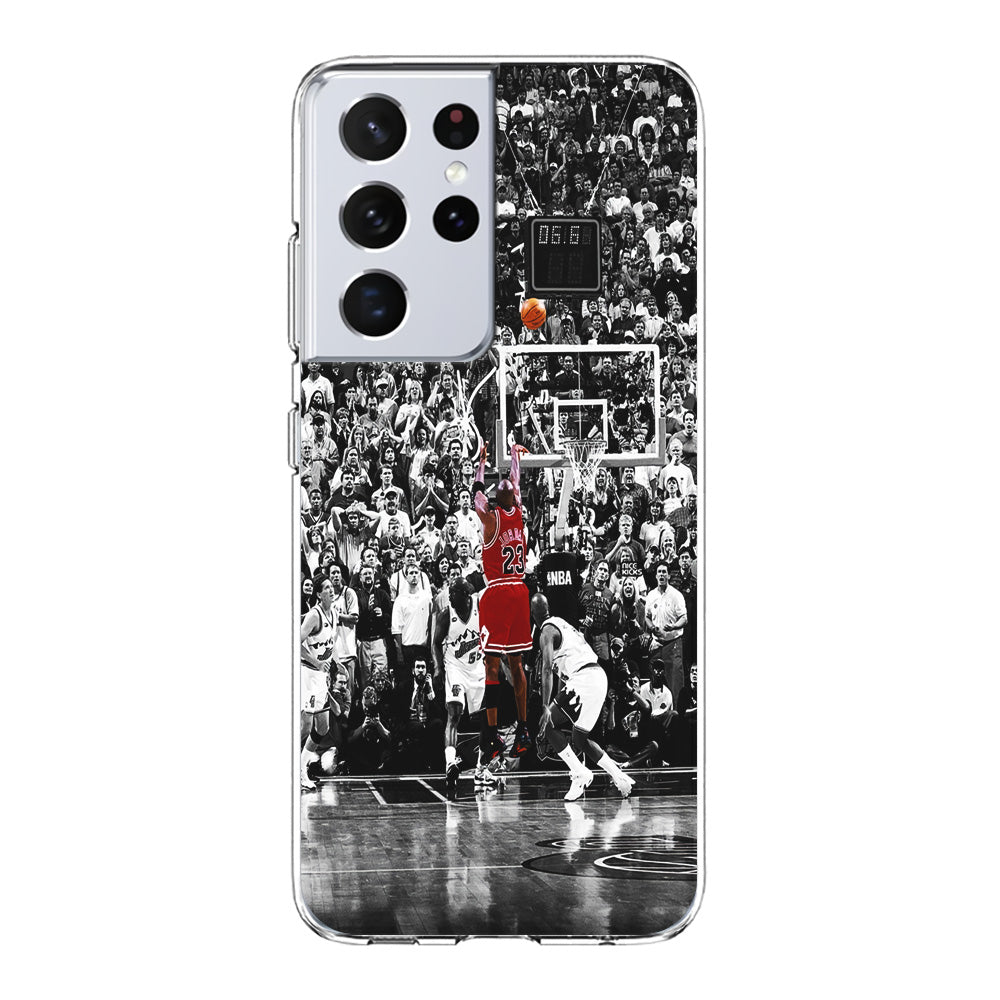 Michael Jordan Jump Shot Samsung Galaxy S21 Ultra Case-Phone Case-Clear Soft Case-Altracase