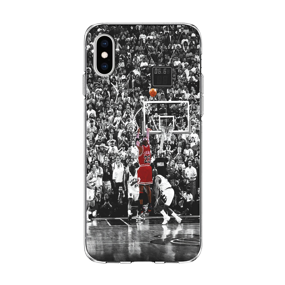 Michael Jordan Jump Shot iPhone X Case-Phone Case-Clear Soft Case-Altracase