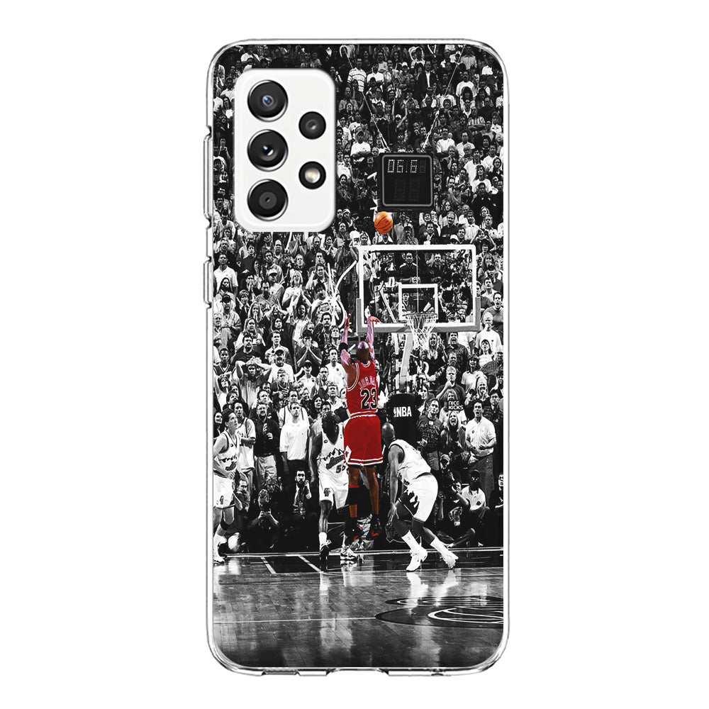 Michael Jordan Jump Shot Samsung Galaxy A72 Case-Phone Case-Clear Soft Case-Altracase