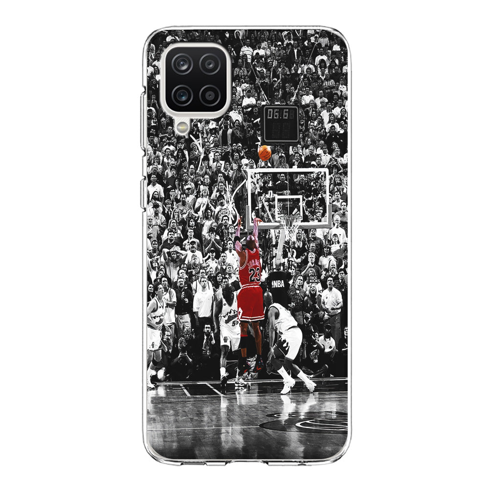 Michael Jordan Jump Shot Samsung Galaxy A12 Case-Phone Case-Clear Soft Case-Altracase