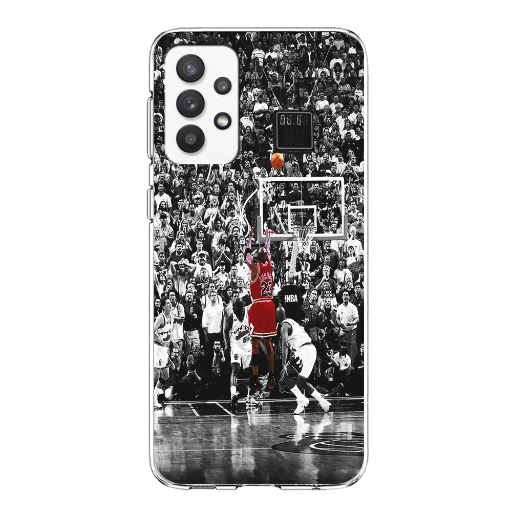 Michael Jordan Jump Shot Samsung Galaxy A32 Case-Phone Case-Clear Soft Case-Altracase