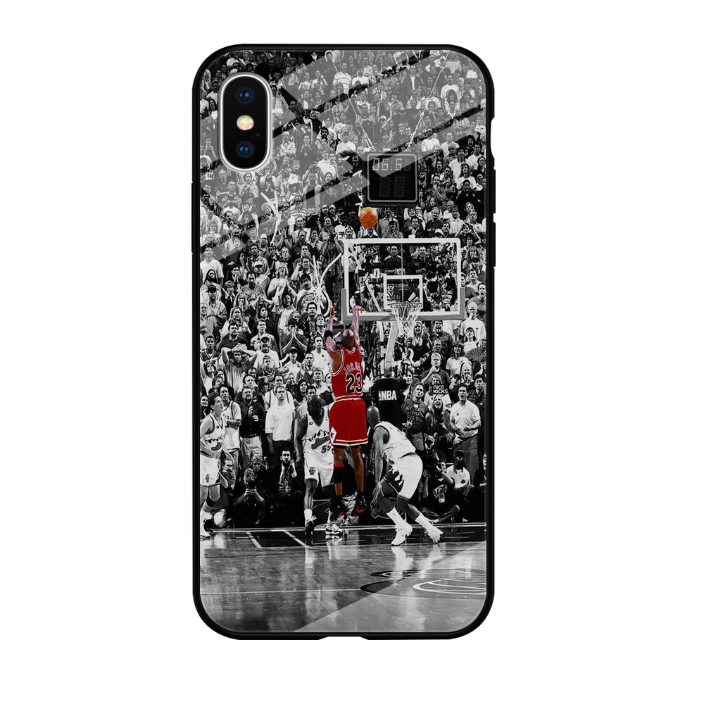 Michael Jordan Jump Shot iPhone X Case-Phone Case-Tempered Glass Case-Altracase