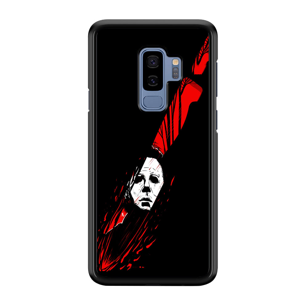 Michael Myers Knife Blood Samsung Galaxy S9 Plus Case-Phone Case-Rubber Black (2D Case)-Altracase