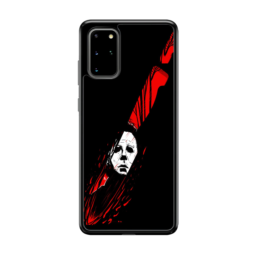Michael Myers Knife Blood Samsung Galaxy S20 Plus Case-Phone Case-Rubber Black (2D Case)-Altracase