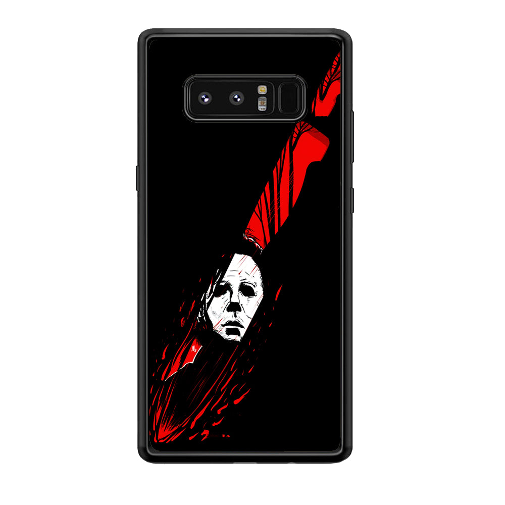 Michael Myers Knife Blood Samsung Galaxy Note 8 Case-Phone Case-Rubber Black (2D Case)-Altracase